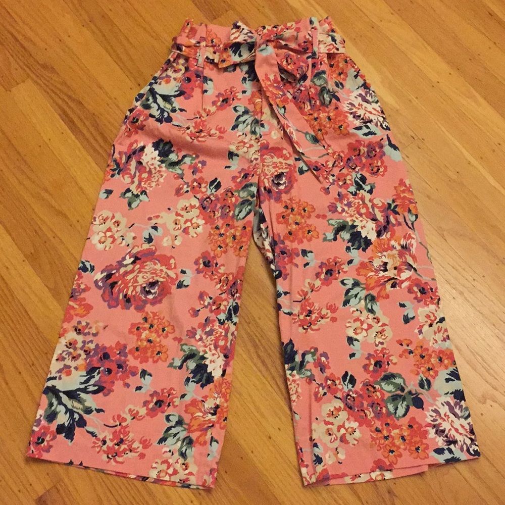 Zara cropped wide leg pants